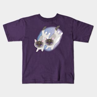 Zodiac Astrology Horoscope Star Sign Cat - Gemini Kids T-Shirt